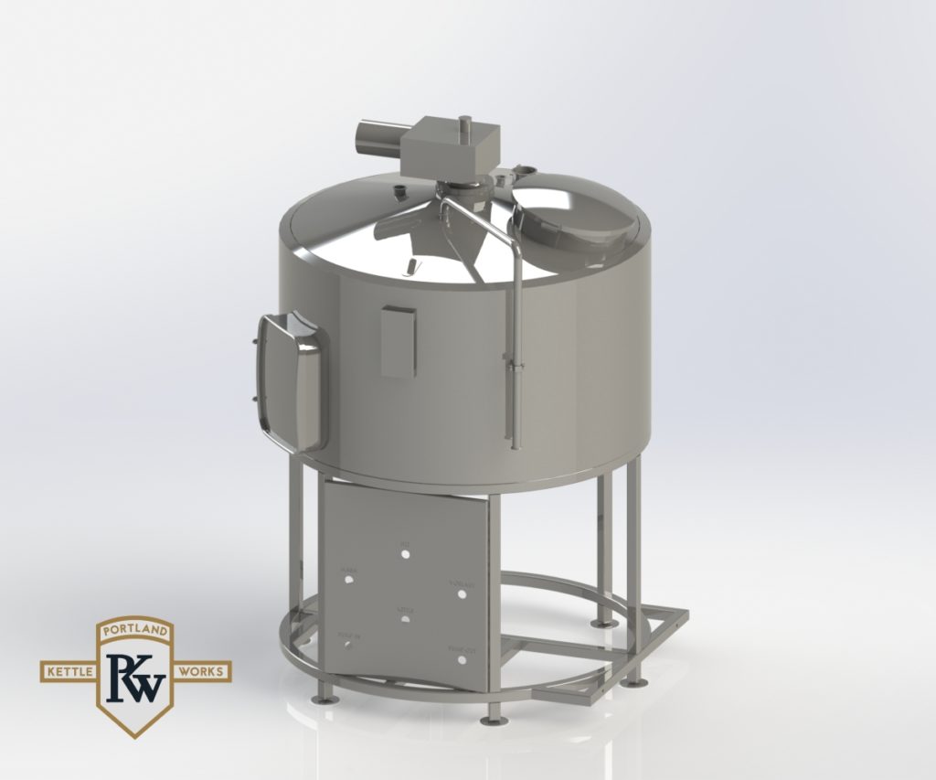 Mash Tun-Lauter Tun Combination 3D